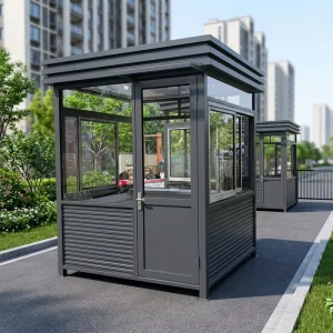 Security Booth Steel Structure Countering Model Finished Stock Gatekeeper’s Duty Room Mobile Gatepost Residential