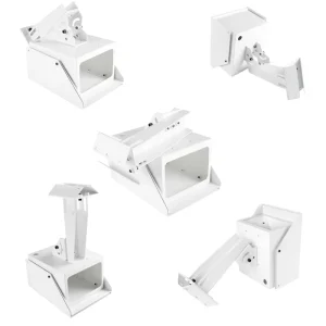 Security Camera Wall Mount Kit Sheet Metal Fabricated Bracket With Integrated Junction Box for Outdoor Monitoring Projects