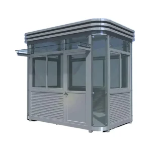 Security Guard Booth Safe Metal Sentry Box Elegant Portable Temporary Prefab Detachable Outdoor Kiosk