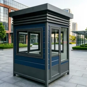 Security Guard Booth Steel Structure Breathable Modern Design High Speed Parking Lot Barrier Gate Sentry Box Indoor Outdoor Use