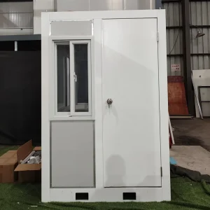 Sentry Booth Outdoor Mobile Modular Guard House Customized Security Cabin with Assembled Rock Wool Board for Durable Portable Use