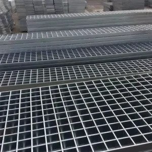 Serrated Press-Locked Steel Grating Anti-Slip Metal Grid Plate for Industrial Stair Treads and Bridges Anti-Corrosion and Anti-Rust