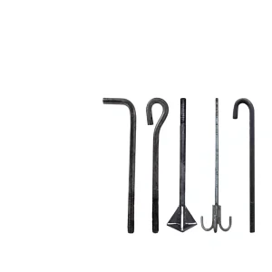 Seven-shaped Nine-shaped Foundation Bolt Embedded Parts M20/M30 Q235 Carbon Steel Grade A/B/C True Color Finish