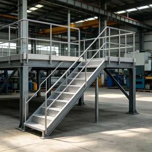 Shock Resistant Integrated Steel Frame Patterned Main Steps Factory Roof Ventilation Tower Steel Structure Ladders