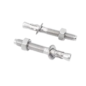 Silver Zinc Plated Steel Wedge Anchor Bolt 10mm Diameter M8 Thread Removable Expansion Anchor for Concrete