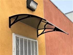 Simple Install Powder Coated Aluminum Alloy Window Door Canopy Windproof Extendable Rain Proof for Outdoor Residential Use
