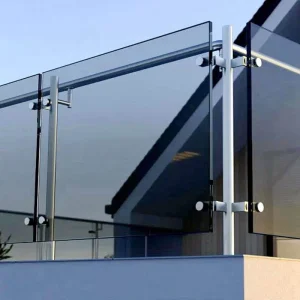 Simple Landscape Glass Railing Home Decoration Stainless Steel Stair Handrail Balcony Glass Railing Posts Floor