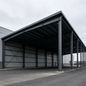 Simple Modern Courtyard Steel Structure Carport & Steel Workshop Galvanized Support Castings in Stock for Private Parking