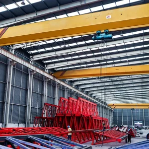 Single Beam Overhead Crane with 20 Tons Electric Hoist and Remote Control