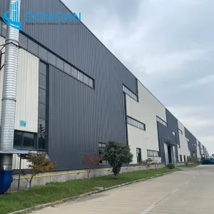 Site Assembled Steel Structure Warehouse Pre Cut Metal Components for Overseas Construction