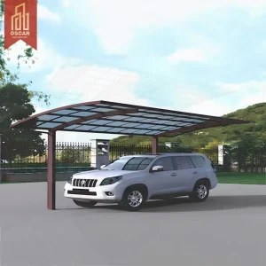 Snow Resistance 55*3*3M Prefab Luxury 2 Post Waterproof Aluminium Car Port Garage Single Parking in Outdoor Areas Carport