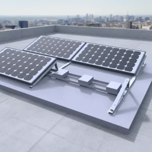 Solar Easy Install Solar Ballasted Flat Roof Mounting Triangle Brackets AL6005 T5 Anodized Surface 10 Year System