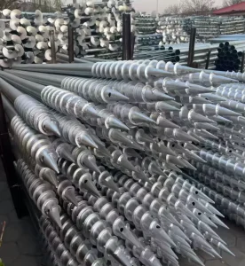 Solar Installation Ground Screw Anchor Helical Pile Foundation Solar Mounting Bolt System