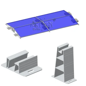 Solar Mounting System East West Aluminum Flat Roof Solar Panel Installation Mount Structure