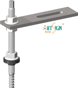 Solar Mounting System Roof Hook Stainless Steel SUS304 Mounting Bracket with Hanger Bolt for Corrugated Metal Roof