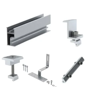 Solar Mounting System for Pitched Roof with Aluminum Brackets CE Certified up to 60m/s Wind Load