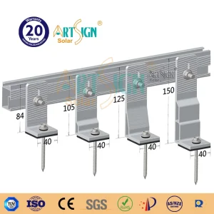 Solar Roof Bracket Manufacturer OEM Custom Roof Hook Mounting Solution Easy Installation PV Mounting for Tin Roof