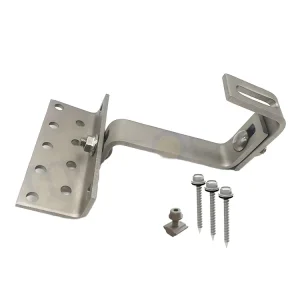 Solar Steel Roof Hook Stainless Steel 304 Adjustable Tile PV Panel Mounting Bracket Ceramic Cement Roof EPC Supply