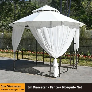 Source Factory OEM ODM Modern Castle Pavilion Steel Powder Coated Luxury Backyard Garden Shelter Manufacturer Direct Global