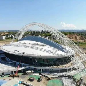 Space Frame Steel Truss Structure Football Stadium/stadium Steel Roof Structure