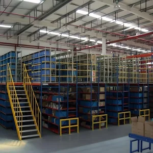 Space-Saving Industrial Steel Mezzanine Rack Platform for Office and Storage