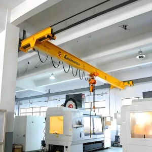 Space saving Underhung Bridge Crane 5 Ton Single Girder Suspension Crane No Floor Columns Needed