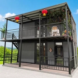 Spacious Interior Luxury Mansion Style 2 Story Container House 4 Bedroom Container House