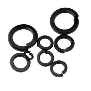 Split Lock Washer Carbon Steel Black Finish Grade 8.8 High Tensile Fastener for Industrial Machinery Anti Loosening Use