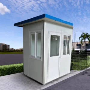 Spot Supply Safe Metal Shack Prefabricated Guard Booth Elegant Sentry Box Portable Temporary Kiosk Security Cabin