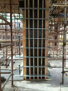 Square Adjustable Heavy Duty Column Clamp for Concrete Formwork Q235 Steel Mall Use