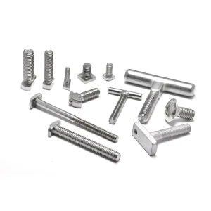 Square Flat Head Bolts 4.8 Level Galvanized T Shape Screw Stud M4 M5 M6 Chute Rail Track Quadrate Hammer Head T Slot Bolt