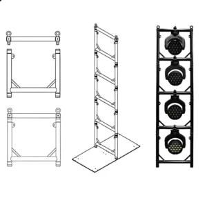 Square Pattern U Frame Truss System 300kg Load Capacity Aluminum Alloy Steel Event Stand Metal