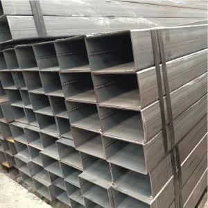 Square Tube and Rectangular Steel Pipe Customised Rectangular Metal Tube Hollow Section Black Iron Ms Pipe