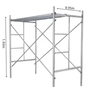 Stable Heavy Steel Scaffold Trestles Portable Folding Ladder Frame Galvanized Coated Scaffolding System for Building