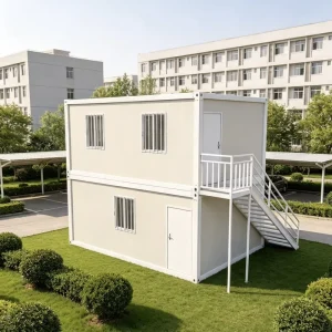 Stackable Steel Structure Container House for Shop, Cafe, Bar, or Convenience Store