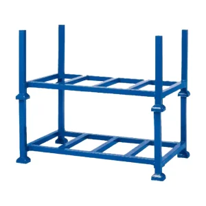 Stacking & Nesting Heavy Duty Powder Coated Cold Rolled Steel Stillage Rack with Adjustable Layers for Parts Storage Warehouse