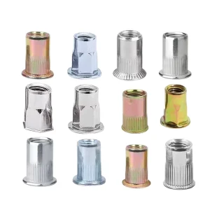 Stainless Steel 304 316 316L Hex Round Knurled Rivet Nut Threaded M3 M5 M6 M8 M10 M12 Nutsert Rivnut