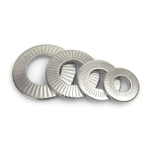 Stainless Steel 304 316 DIN25201 Wedge Self Lock Washer with Double Knurling