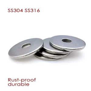 Stainless Steel 304 316 Flat Washer DIN128 DIN125 M20 Fender Washers Plain Finish