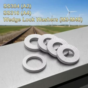 Stainless Steel 304 DIN 25201 Wedge Locking Washers Anti Loose Plain Vibration Proof Double Tooth M8 M12