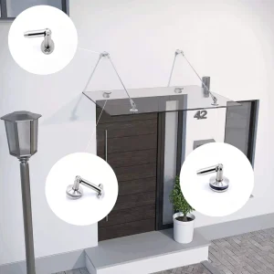 Stainless Steel 304 Glass Canopy Fitting Series for One Set With Tube