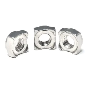 Stainless Steel 304 High Grade Welding Secure Attachment Various Dimensions Square Spot Weld Nut for Heavy Equipment