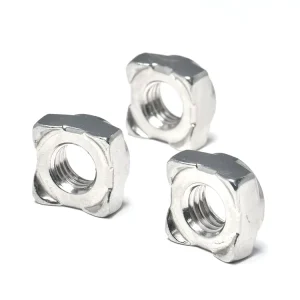 Stainless Steel 304 Metric Precision Thread Easy Welding Customized Sizes Square Weld Nut for Precise Engineering Parts