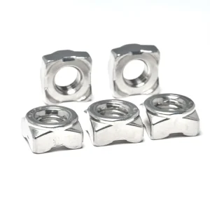Stainless Steel 304 Standard Threaded Weatherproof Multiple Sizes Four Sided Weld Nut for Construction Components
