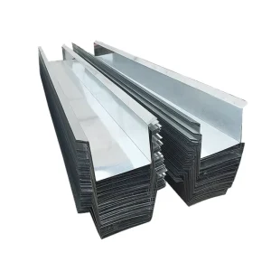 Stainless Steel 304 U-Shaped Groove Rain Gutter Bent Processed Factory Stock Customizable Length for Villa Project