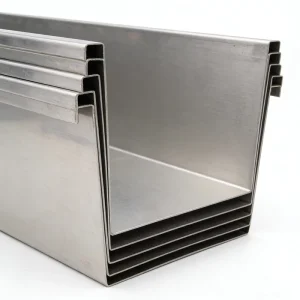 Stainless Steel 304 U Shaped Groove Rain Gutter Welding Bent Processed Customized Design Factory Stock for Villa