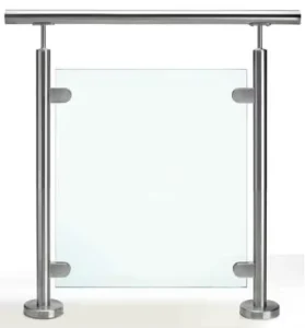 Stainless Steel 316/304 Indoor Glass Handrail and Pipe Stair Railing System