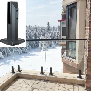 Stainless Steel Adjustable Spigots Glass Pool Fence Faucet Black Railing Bracket Support Accessory Railing Source Factory