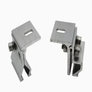 Stainless Steel Aluminum Anodized Silver/Black Solar Mounting Clamp for Corrugated Metal Roof Panels Standing Seam Design 60m/S