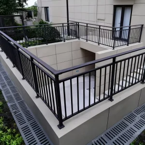 Stainless Steel Aluminum Railing System Powder Coated Metal Frame Stair Railing Courtyard Balcony Rust Resistant DIY
